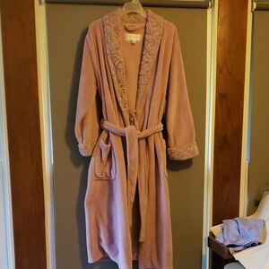 Mauve warm terry robe